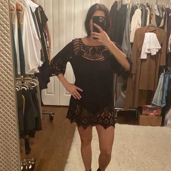 XCVI Other - Black crochet coverup
